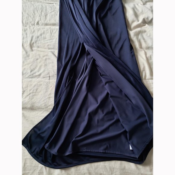 BCBGMaxAzria Indigo Single-Shoulder Maxi Dress - Picture 9 of 11